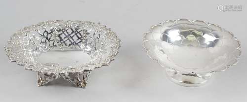 A Victorian silver bonbon dish,