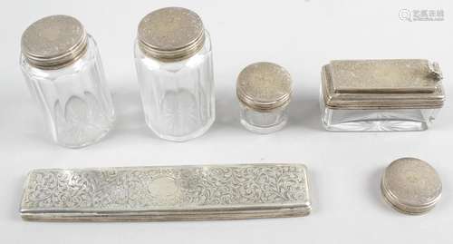 A mid-Victorian silver mounted travelling inkwell,