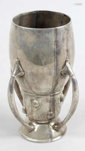 An Edwardian silver trophy,