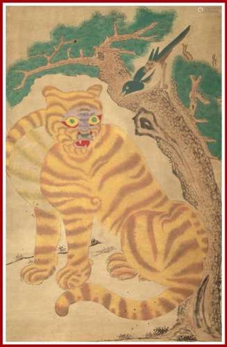 TIGRE ET PIE / JAKHODO / ART POPULAIRE COULEURS SU...;