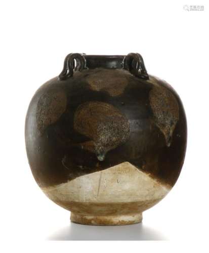 Chinese Brown-Glazed Stoneware Jar