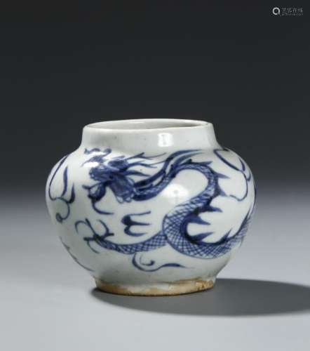Chinese Blue and White 'Dragon' Jar