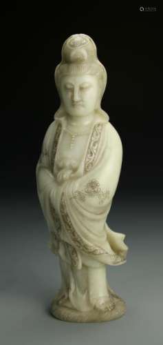 Chinese Fu Rong Figure of Guanyin