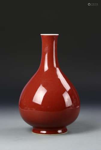 Chinese Oxblood Glazed Yuhunchun Vase