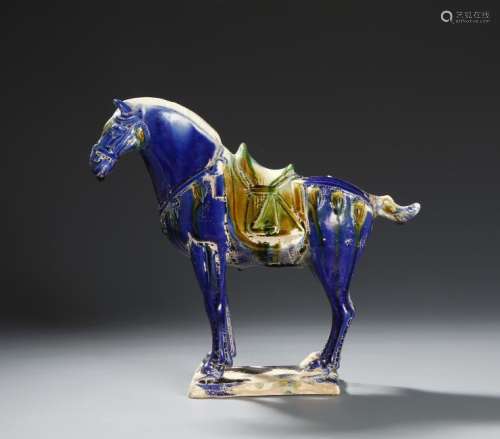 Chinese Sancai Glazed Pottery Figure of a Horse