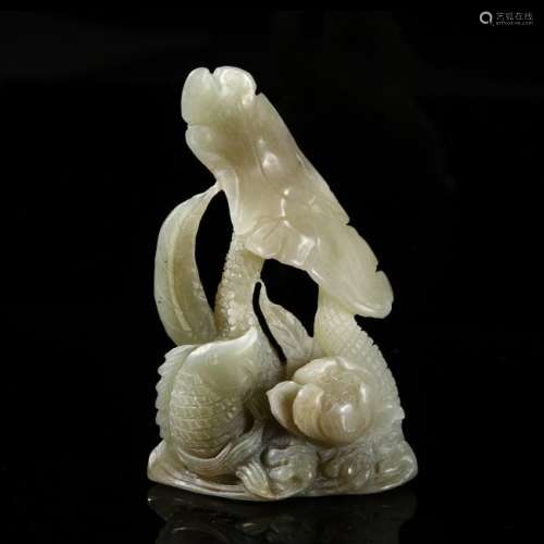 Chinese Pale Green Jadeite Carving