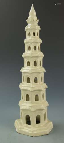 Chinese Ding Type Porcelain Tower