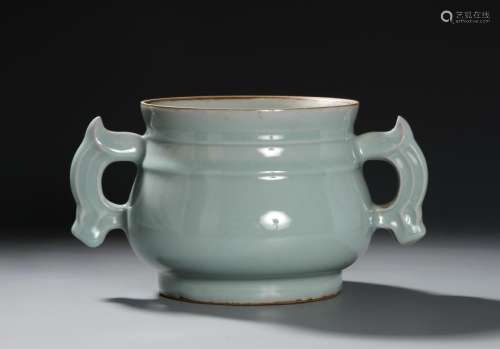 Chinese Large Lungchuan Celadon Censer