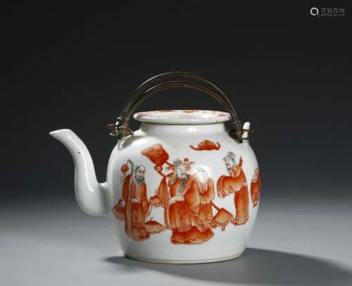 Chinese Copper Red Teapot