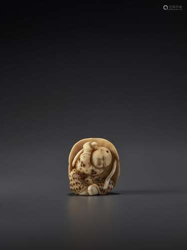 KARAKO WITH OKAME MASK NETSUKE BY ALEXANDER DERKAC…