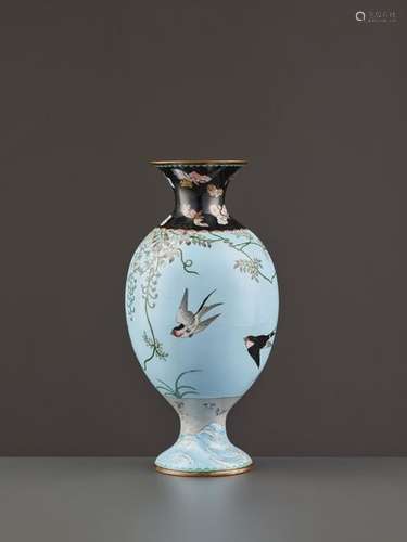 A YASUYUKI STYLE CLOISONNÉ VASE