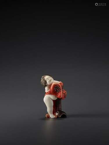 OKAME WITH TENGU MASK NETSUKE BY ALEXANDER DERKACH…