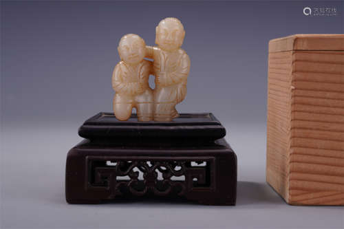 CHINESE JADE BOYS TABLE ITEM