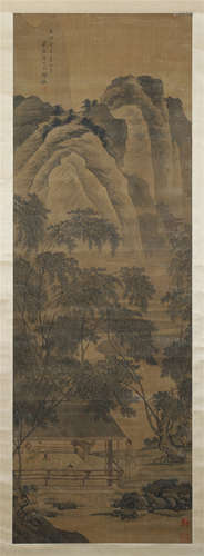 CHINESE SCROLL PAINTING OF MOUNTAIN VIEWS