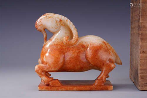 CHINESE JADE RAM PAPER WEIGHT