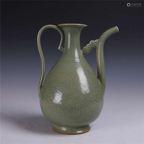 CHINESE PORCELAIN CELADON GLAZE KETTLE