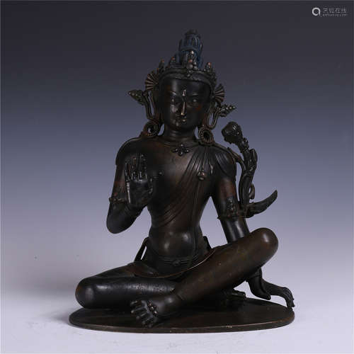 TIBETAN BRONZE SEATED PADMASAMBHAVA