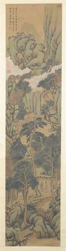 CHINESE SCROLL PAINTING OF MOUNTIAN VIEWS