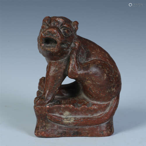 CHINESE SOAPSTONE LION PAPER WEIGHT