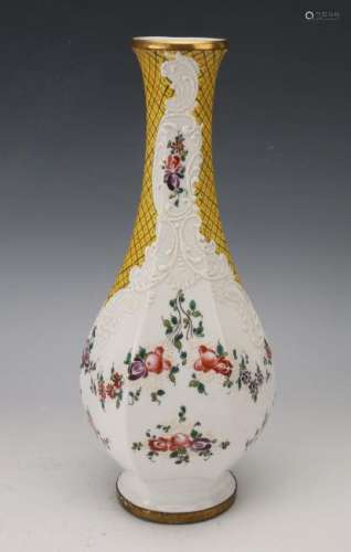 FRENCH PORCELAIN VASE DRILLED FOR A LAMP