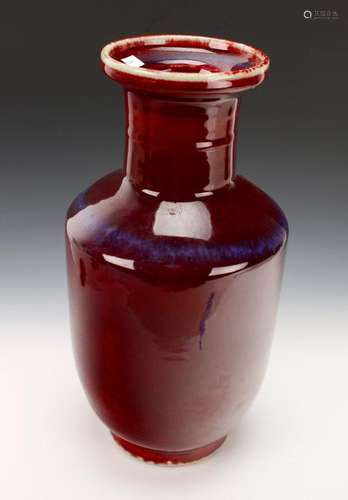 OXBLOOD FLAMBE GLAZE VASE