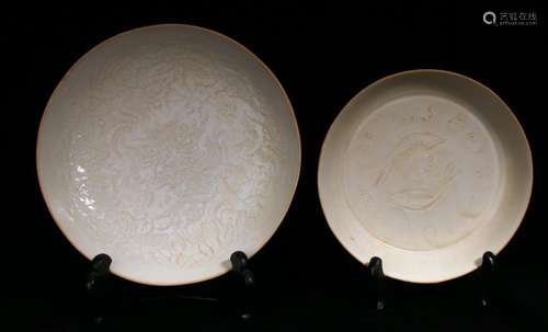 TWO DING WARE BOWLS