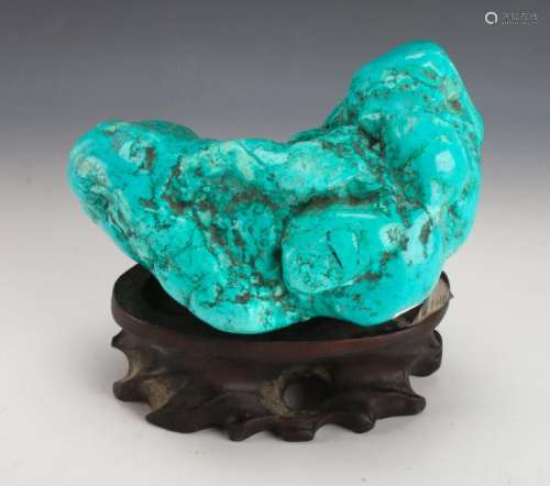 NATURALISTIC TURQUOISE SCHOLAR STONE FORM