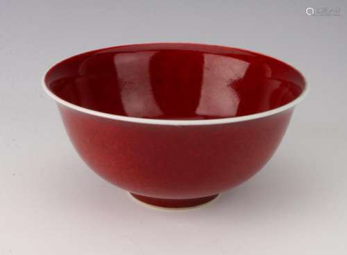 CHINESE PORCELAIN OXBLOOD BOWL