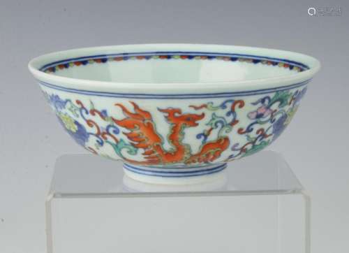 FLOWER AND DRAGON BOWL