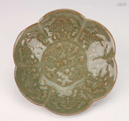 CELADON LOBED BOWL