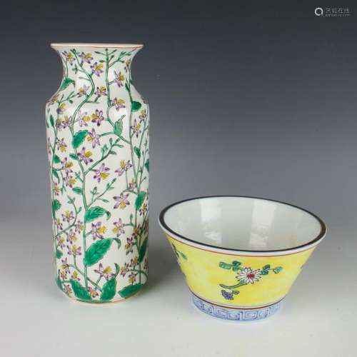 TWO PIECES CHINESE PORCELAIN