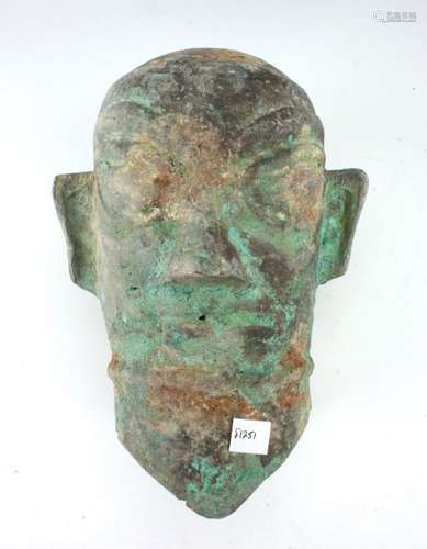 BRONZE ARCHAIC HEAD