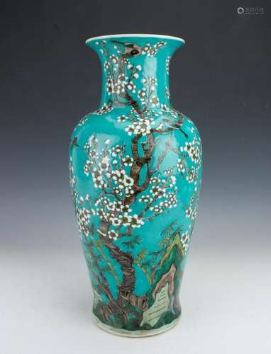 VASE WITH CHERRY BLOSSOMS AND BIRDS