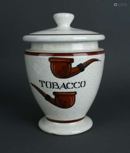 VINTAGE ITALIAN PORCELAIN TOBACCO JAR