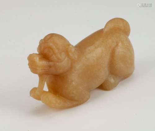 CARVED JADE FOO DOG