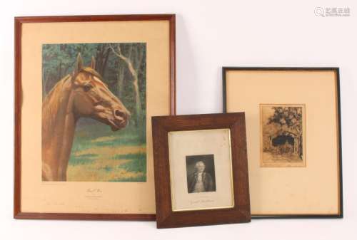 ASSEMBLED LOT OF THREE FRAMED PRINTS