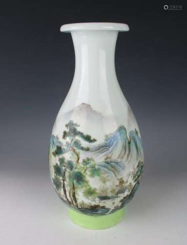 VASE WITH LANDSCAPE SCENE