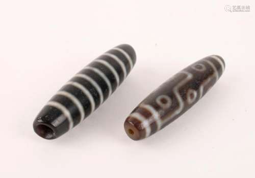 TWO DZI BEADS