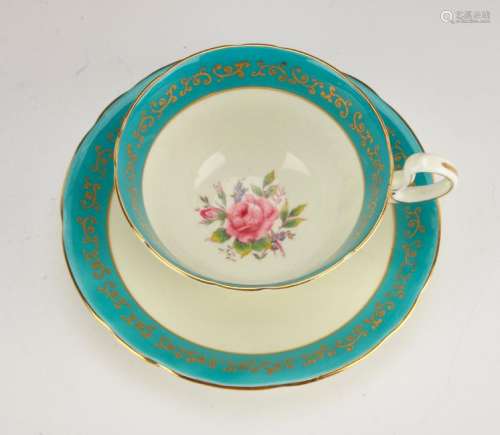 AYNSLEY CHINA TEA CUP AND SAUCER