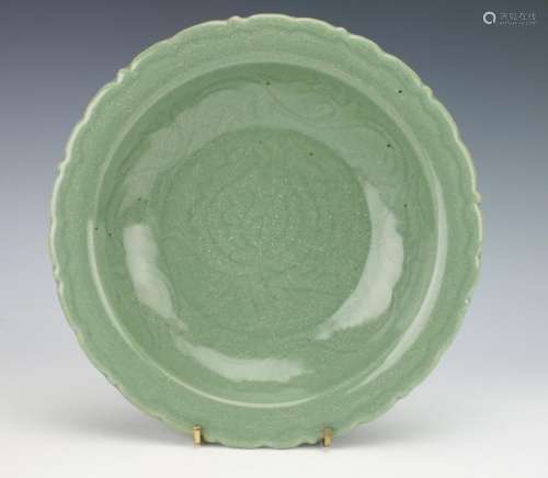 MING DYNASTY INCISED CELADON BOWL