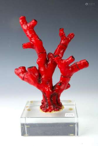 FAUX BRANCH CORAL ON LUCITE STAND