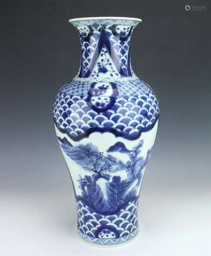 BLUE AND WHITE VASE