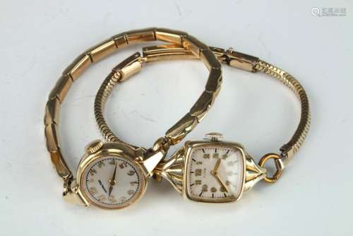 TWO VINTAGE LADIES WATCHES ELGIN AND HAMILTON