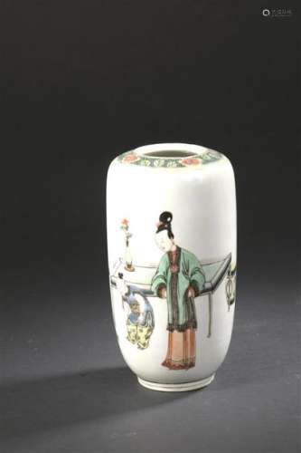 Vase en porcelaine famille verte Chine, XIXe siècl...;