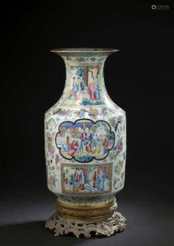 Vase en porcelaine de canton Chine, fin du XIXe si...;
