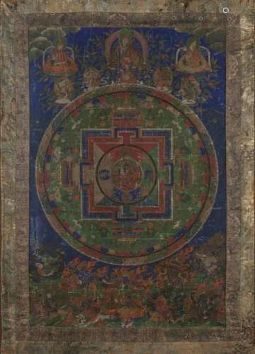 Thangka de Mandala Tibet, début du XIXe siècle Le ...;