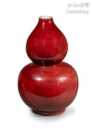 Chine, XIXe siècle Vase double gourde en porcelain…