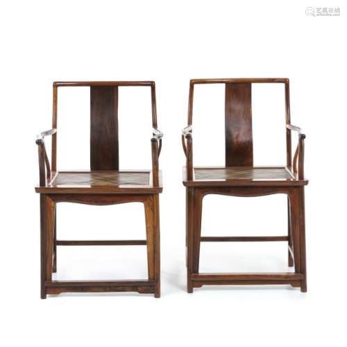 Pair of Chinese chairs in