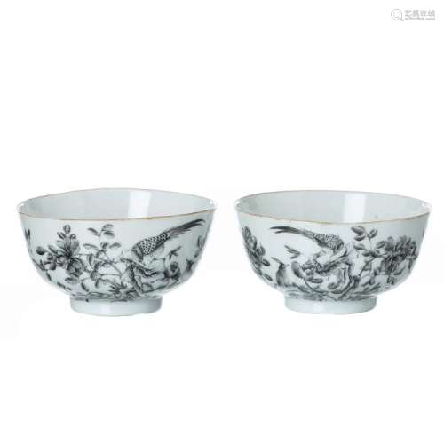 Pair of bowls in Chinese porcelain, Daoguang