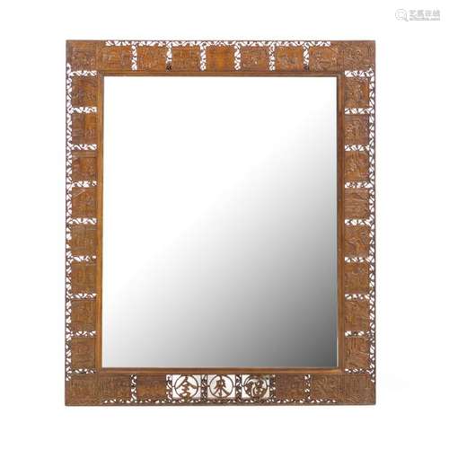 Big Chinese mirror in wood